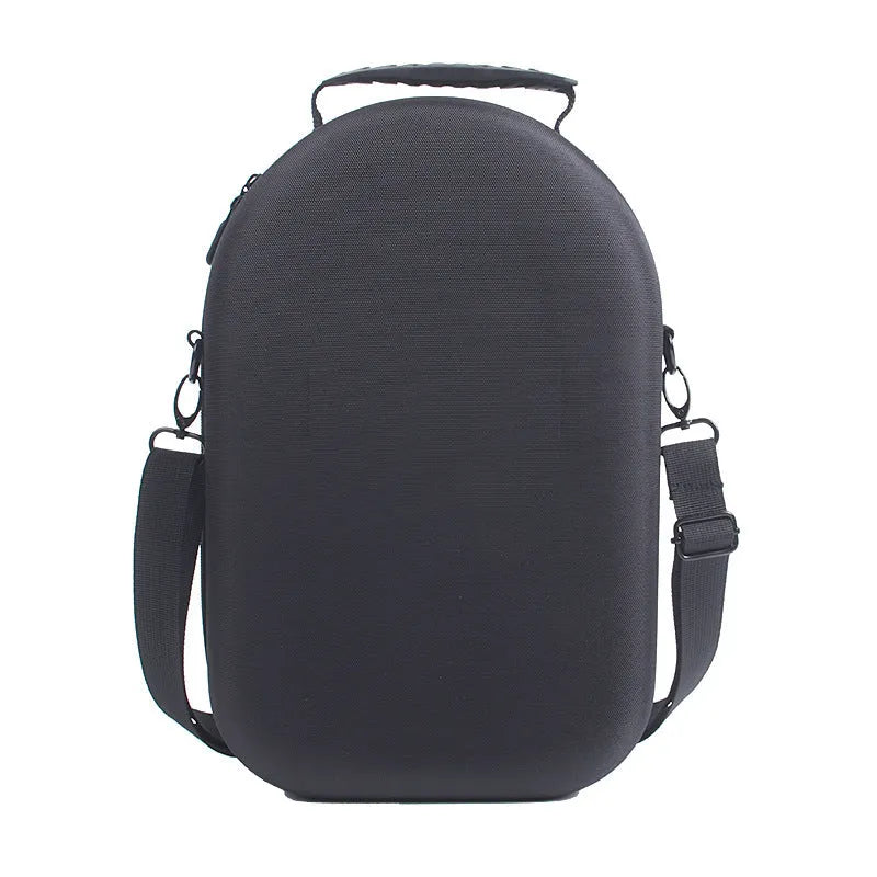 Black EVA nylon storage bag for Meta Quest Pro with zipper and carrying strap