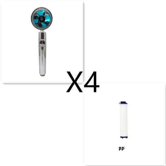 ABS water saving shower head with round head, chrome alloy finish, and 360-degree rotating joint