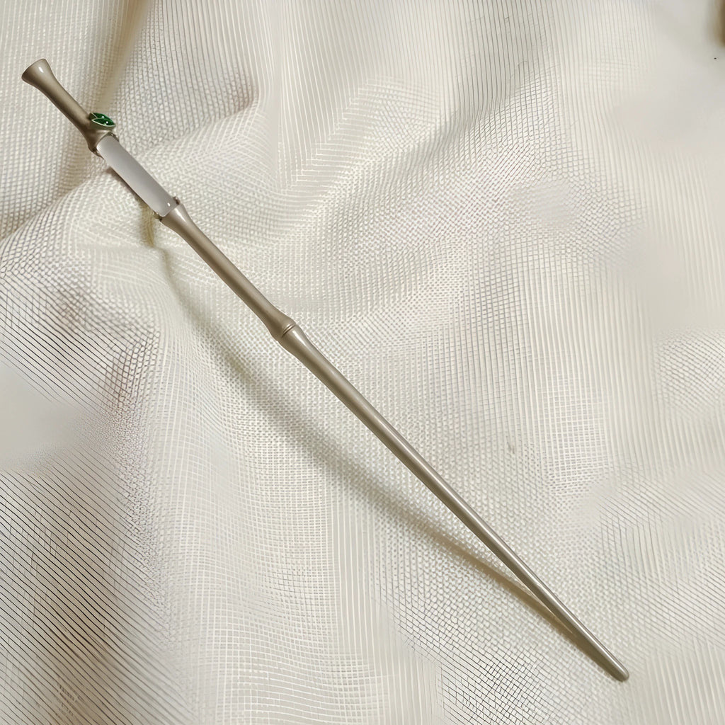 Gold tone alloy leaf shaped hairpin electroplated finish traditional Chinese style Style 5365