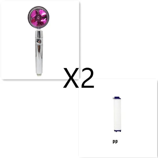 ABS water saving shower head with round head, chrome alloy finish, and 360-degree rotating joint