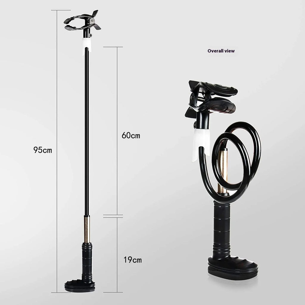 Universal ventilator hose bracket in aluminium alloy and ABS, shown in black or white for portable air conditioner exhaust hose