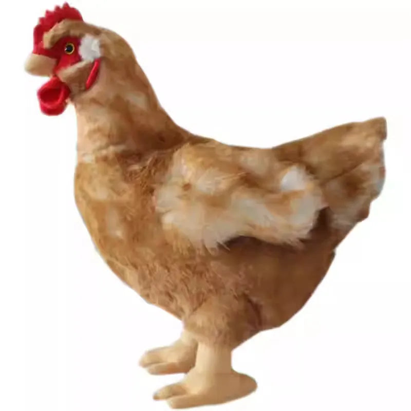 Large simulation hen plush toy pillow with PP cotton filler, 35 cm from mouth to tail, chicken style