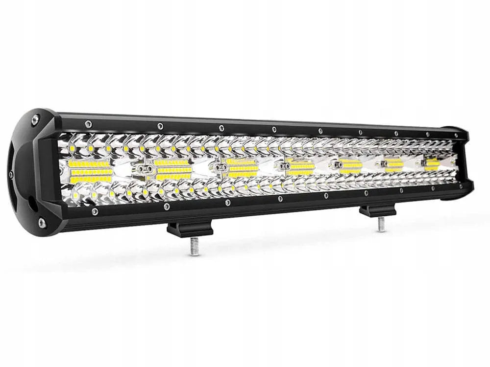 Automotive LED strip light three-row work light 12-24V aluminium housing with mounting bracket