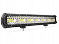Automotive LED strip light three-row work light 12-24V aluminium housing with mounting bracket