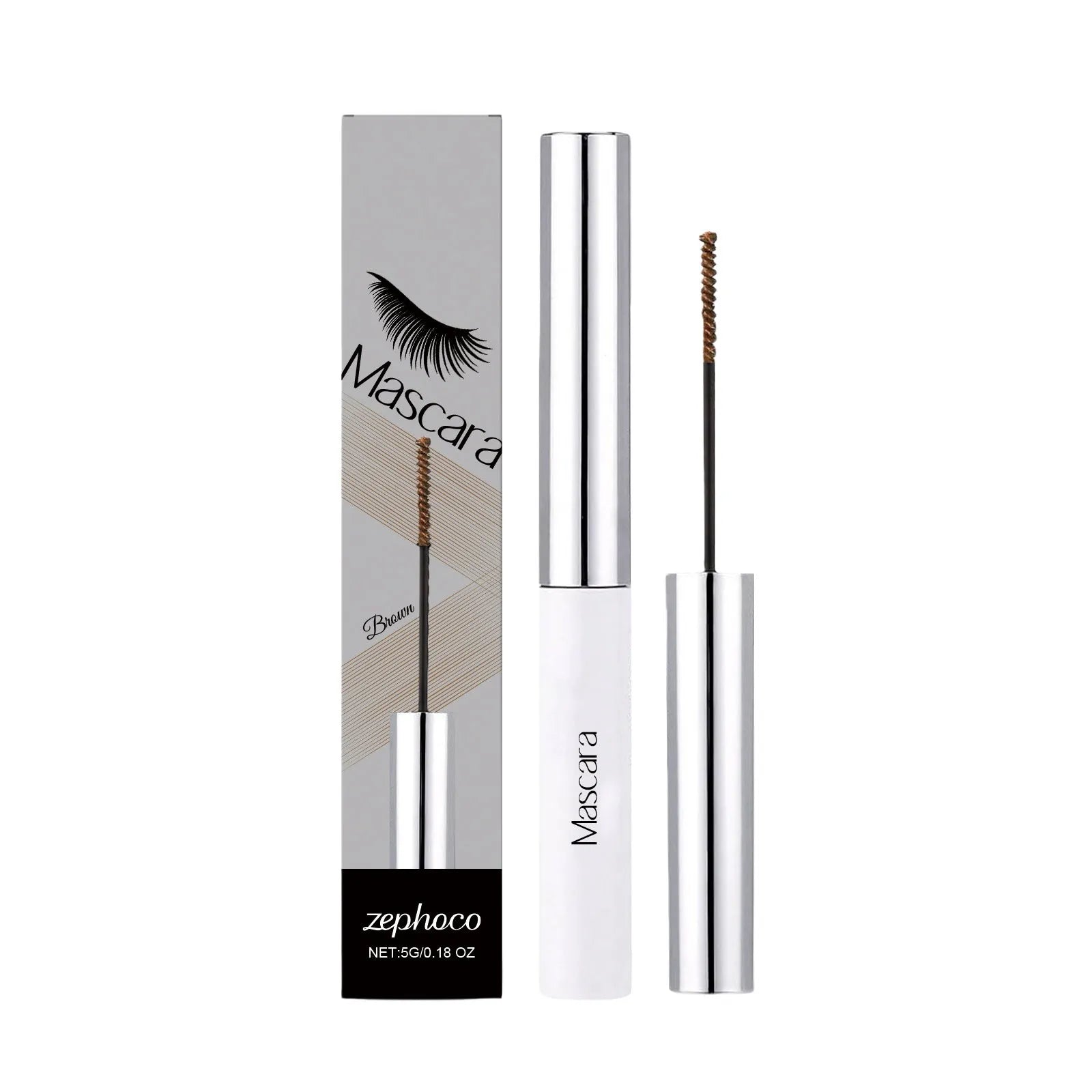 5g smudge-proof mascara with naturally curled look in a small tube