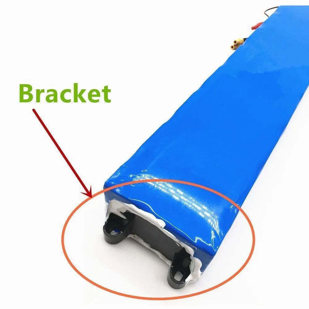 Blue 36V 30000mAh electric scooter battery pack with connectors and charger