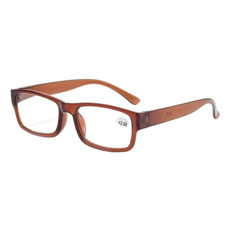 Full border black reading glasses with PC frame and resin lenses for adults, 450 to 600 degrees