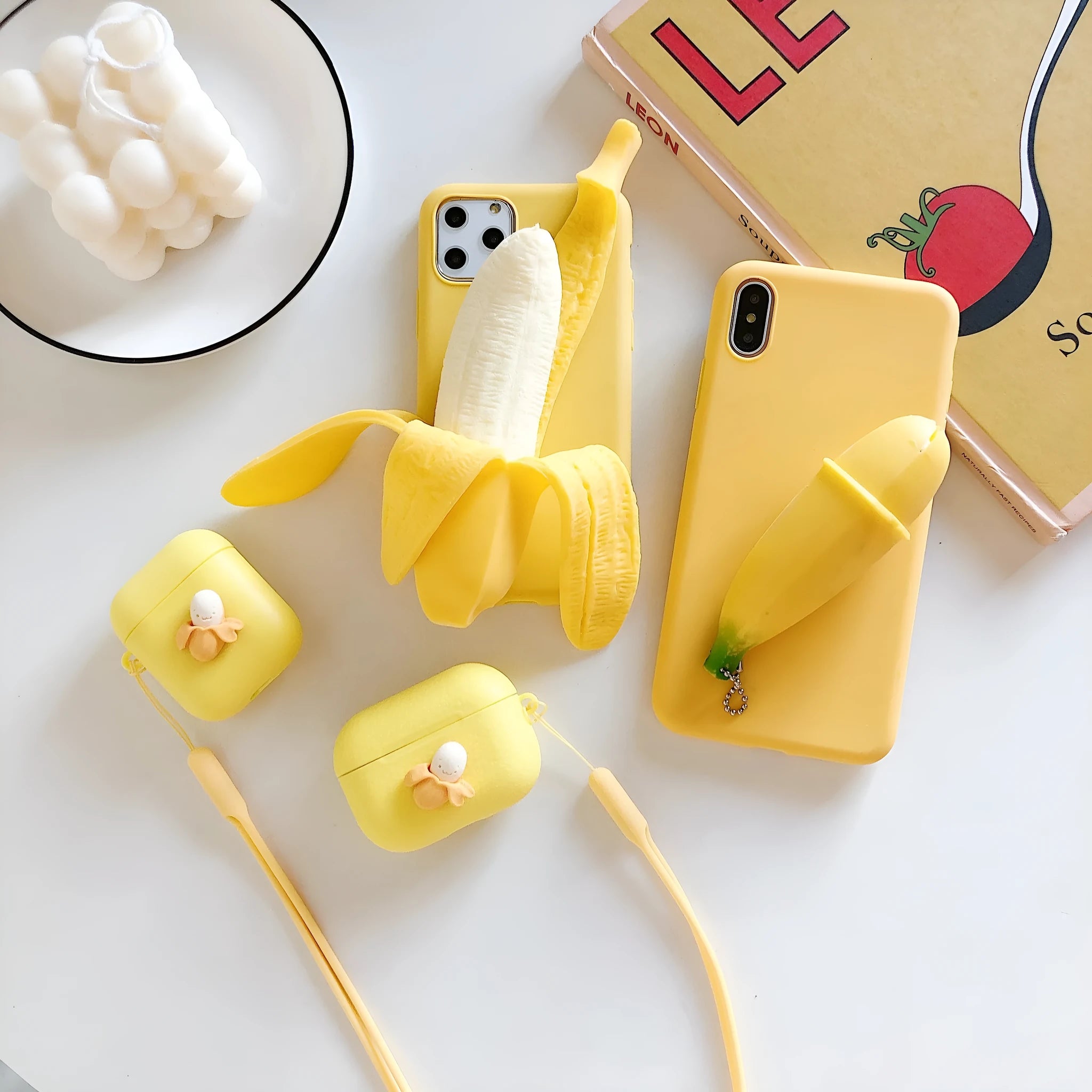 Banana design IMD plastic back cover case for iPhone models from iPhone 6 to iPhone 13 Pro Max