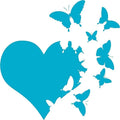 Love Butterfly Car Body Decoration Sticker in plastic 15x15cm with butterfly design and six colour options