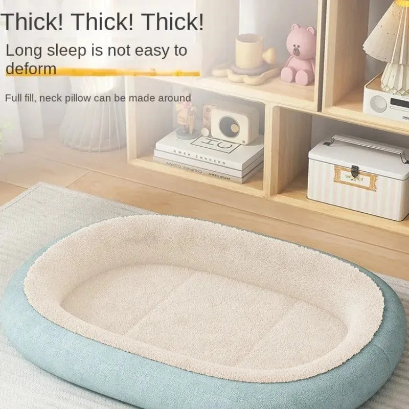 Thickened grey pet kennel with zip-up curtain for a small dog, shown indoors.