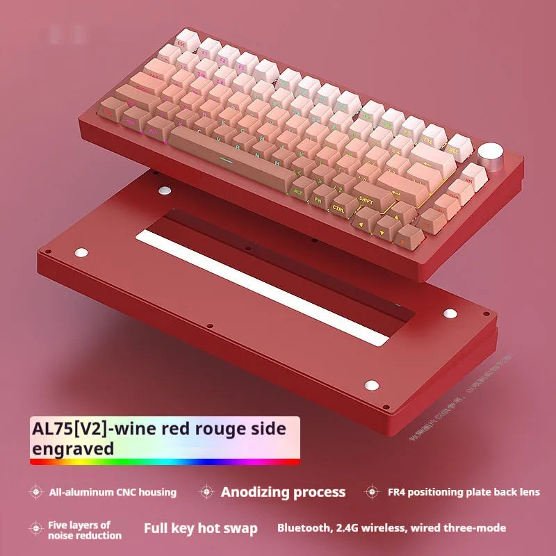 Heiji Snake aluminium mechanical keyboard kit with key puller and switch puller on a desk