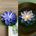 Floating water induction lotus colourful waterproof plastic night lamp 10cm size