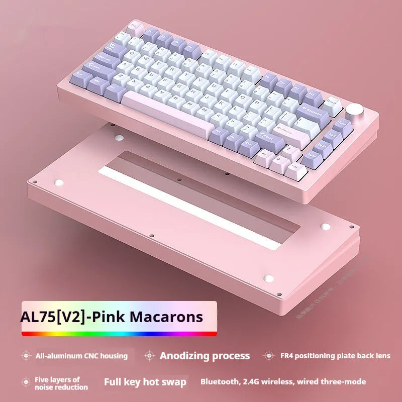 Heiji Snake aluminium mechanical keyboard kit with key puller and switch puller on a desk
