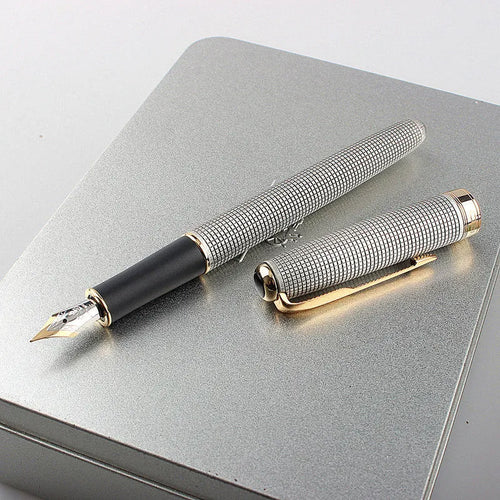 Stainless steel ballpoint pen with 0.5mm tip in various colour options