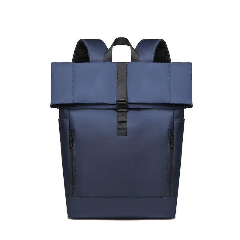 Men's nylon business leisure schoolbag in black, blue, or gray with waterproof breathable expansion and burden reduction.