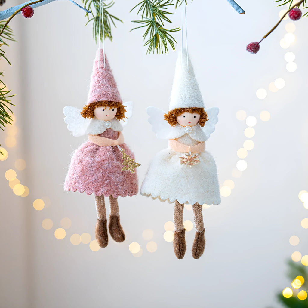 Christmas girl angel skirt felt pendant ornament in modern simplicity style
