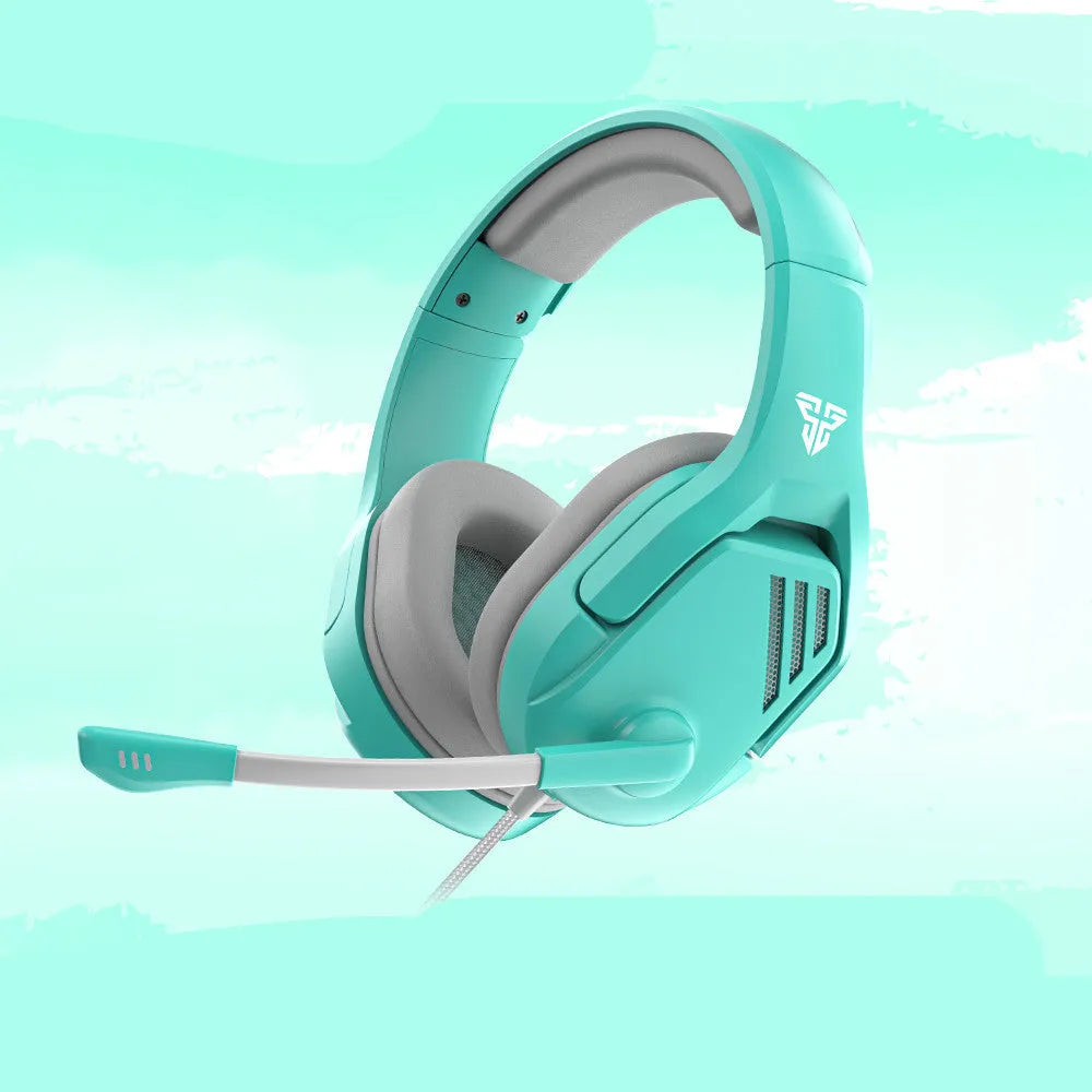 MH86 black and white gaming headset with built-in microphone and 50mm drivers for esports