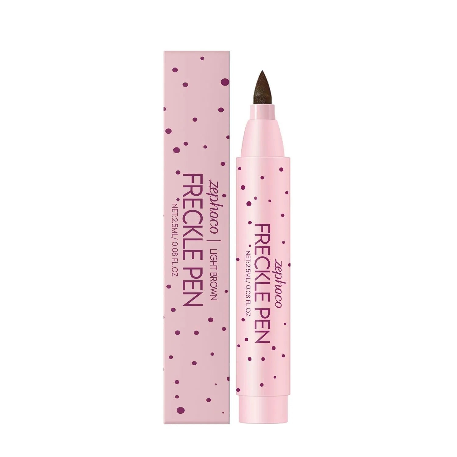 Freckle cosmetic pen for creating faux freckles in Dark Brown and Light Brown shades