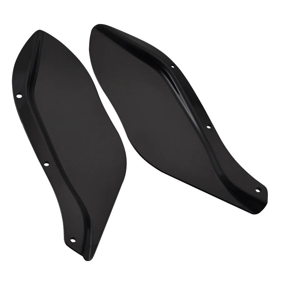 Harley-Davidson motorcycle gliding side wing headlight cover set in black and transparent ABS