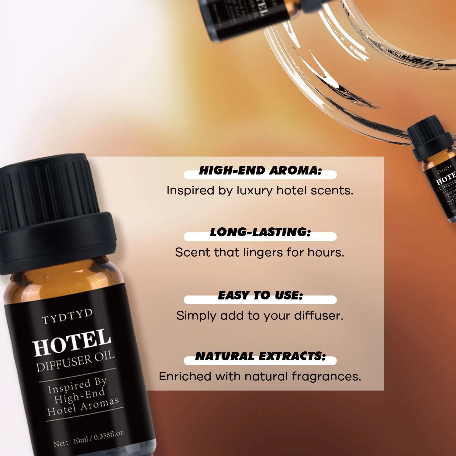 10ml bottle of natural plant fragrance essential oil for aromatherapy and diffuser use