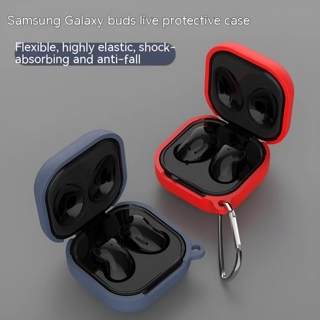 Silicone protective cover for Samsung Galaxy Buds Live in Dark Night Green colour, portable case