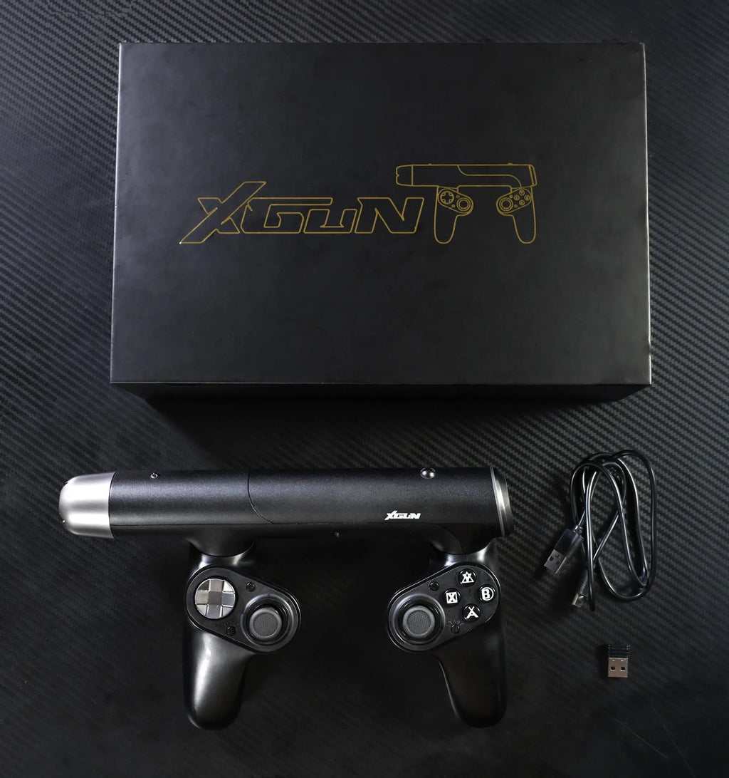 XGUN wireless Bluetooth somatosensory game handle for Switch in profile view showing trigger and grip