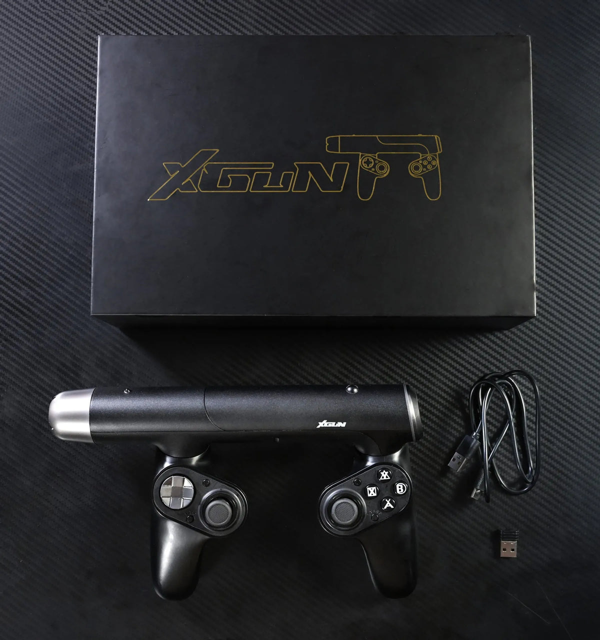 XGUN wireless Bluetooth somatosensory game handle for Switch in profile view showing trigger and grip