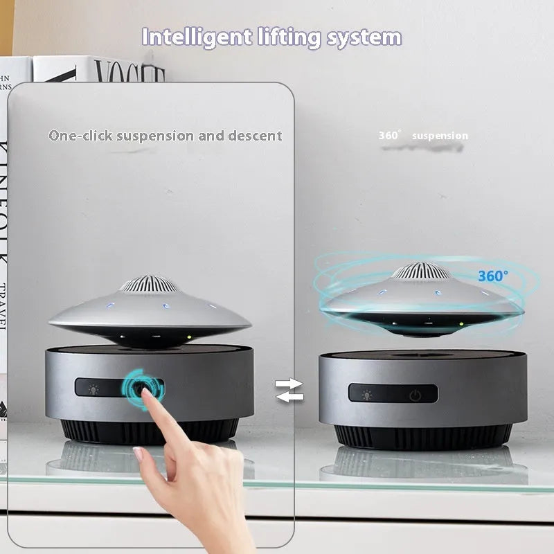 Automatic lifting magnetic levitation Bluetooth speaker in automatic lifting audio colour with ABS construction