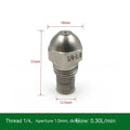 304 stainless steel industrial spray nozzle with external thread and two-point orifice