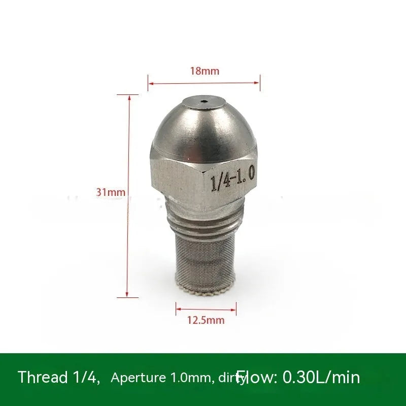 304 stainless steel industrial spray nozzle with external thread and two-point orifice
