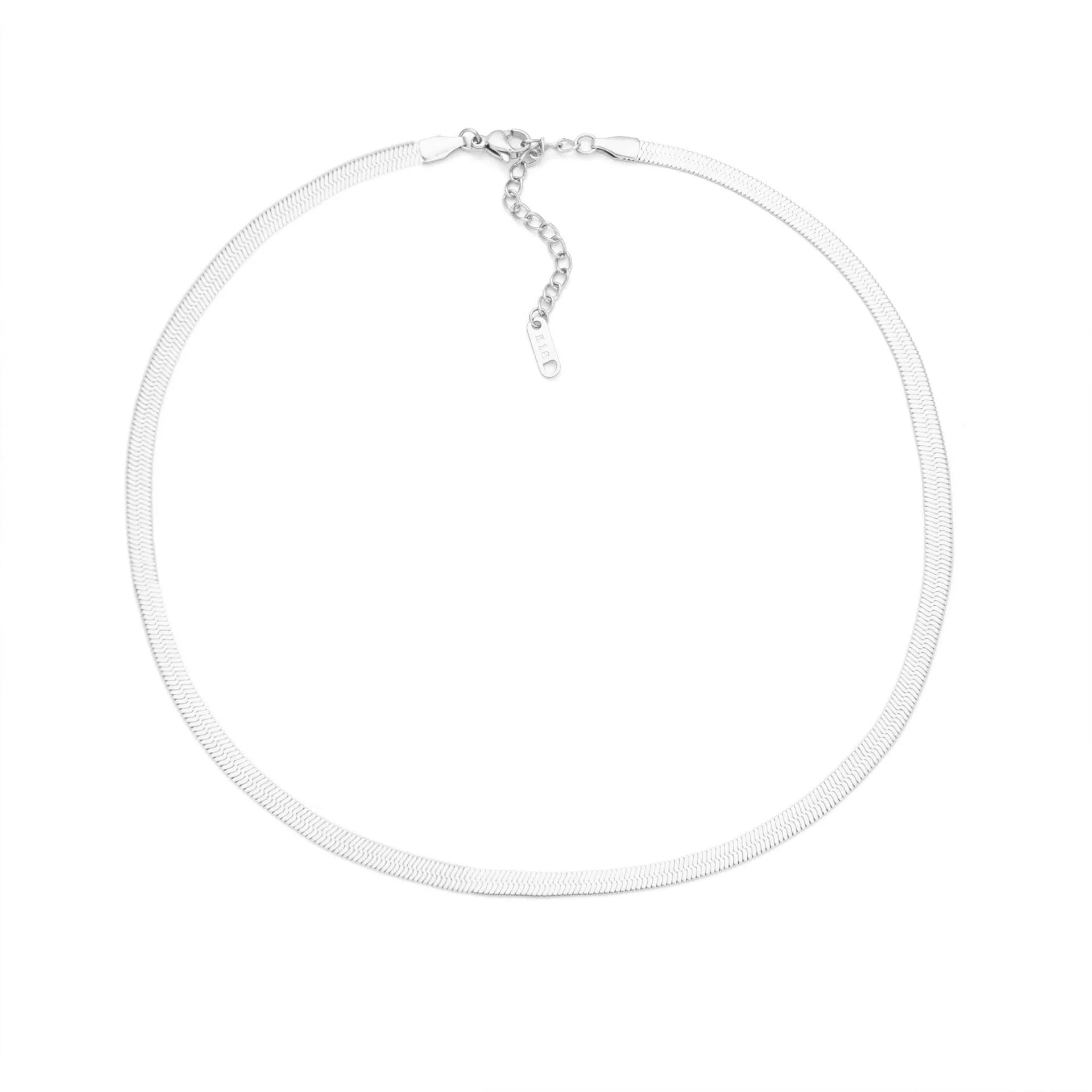 Titanium steel necklace with a choice of letter, number, or love heart pendant on a 40.5 cm chain.