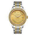 Fashionmonger men's automatic mechanical watch with luminous markers on a gold or silver case.