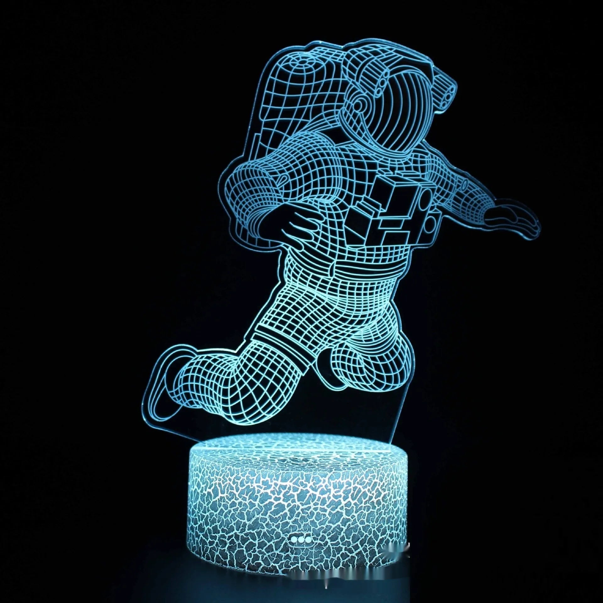 Fighter Series colourful creative 3D small night lamp with USB power and touch control for bedroom use