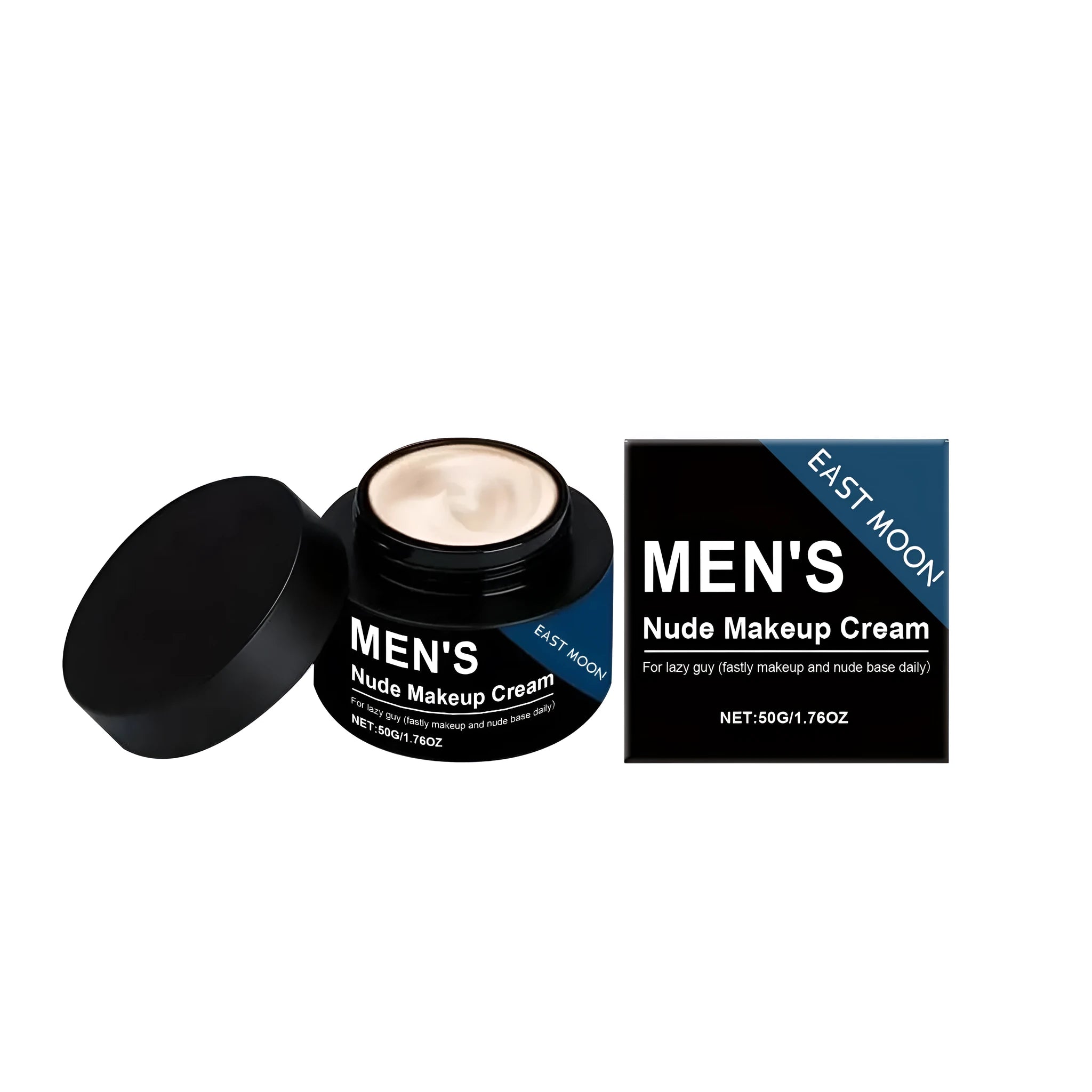 50g pot of Men's Nude Makeup Cream with natural finish formulation