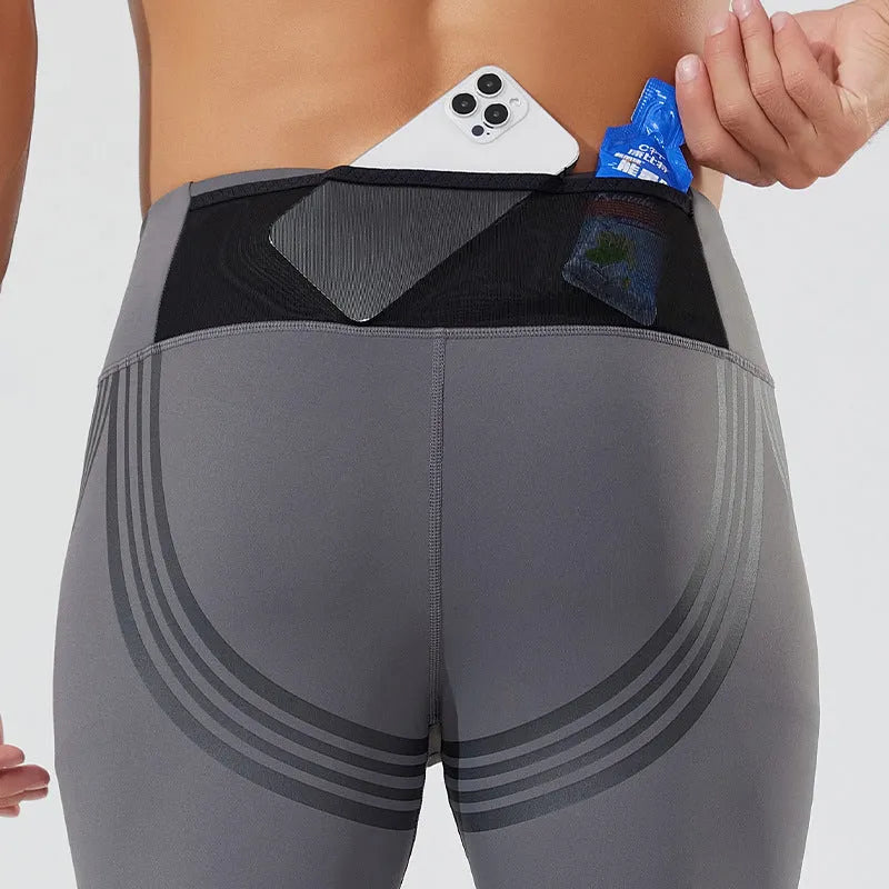 Men's and women's yoga pants sports tight trousers in polyester fibre, sizes S to XXL, black navy grey light blue