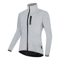 Waterproof polyester long sleeve top in silver BL220 colour showing windproof waterproof features