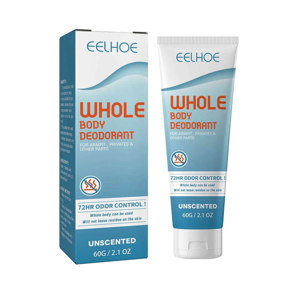 60g body deodorant cream jar with natural plant extracts for armpit odour control