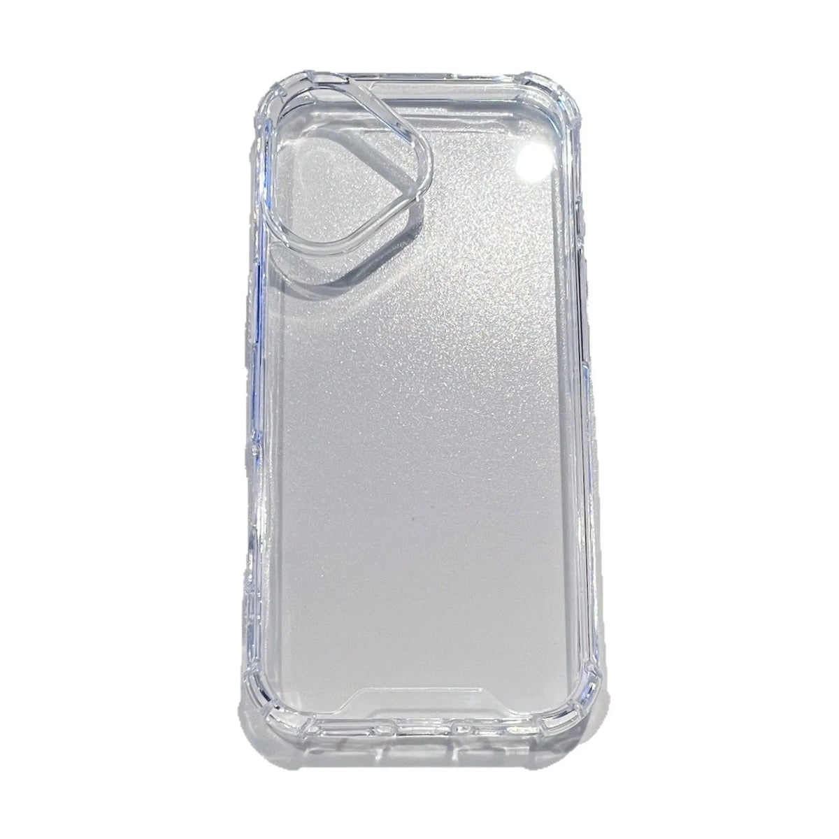 Transparent PC airbag phone case for iPhone, shockproof and drop-resistant, simple style