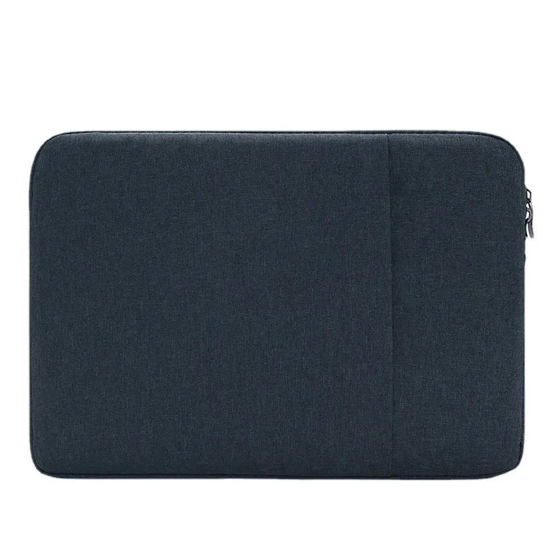 Waterproof polyester computer protective sleeve in blue, horizontal square shape for laptops up to 17 inches
