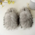 Woolen slippers with USB heating in solid colour, non-slip composite sole, and plush upper for winter home wear