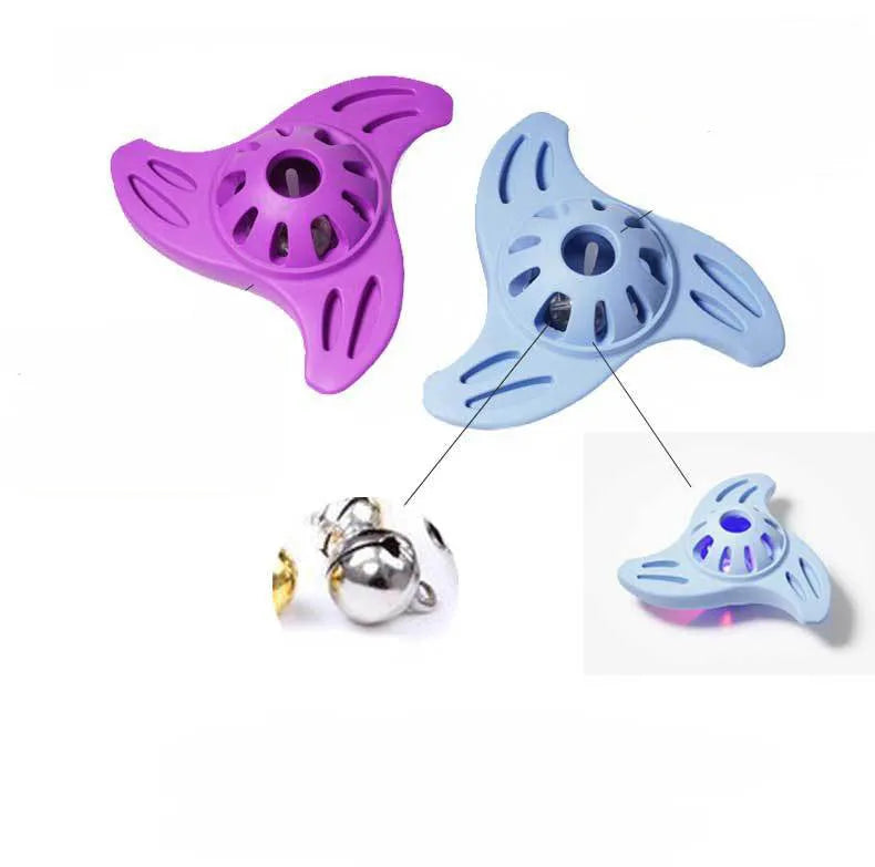 Blue bite-resistant boomerang dog toy with molar-shaped chew centre for large dogs