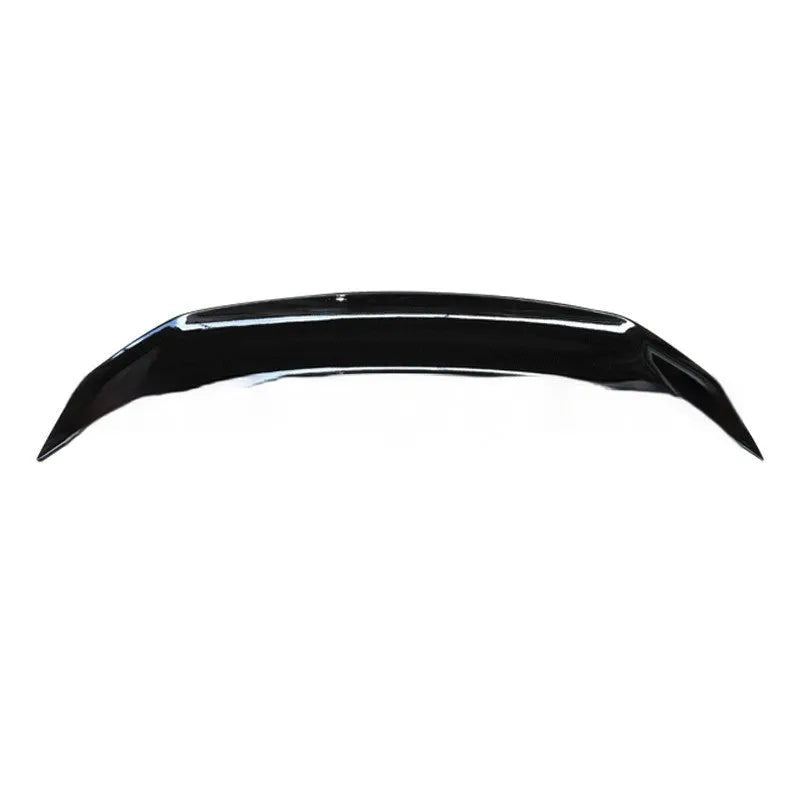 Universal punch-free fixed tail car spoiler in ABS plastic, shown in multiple finish options.