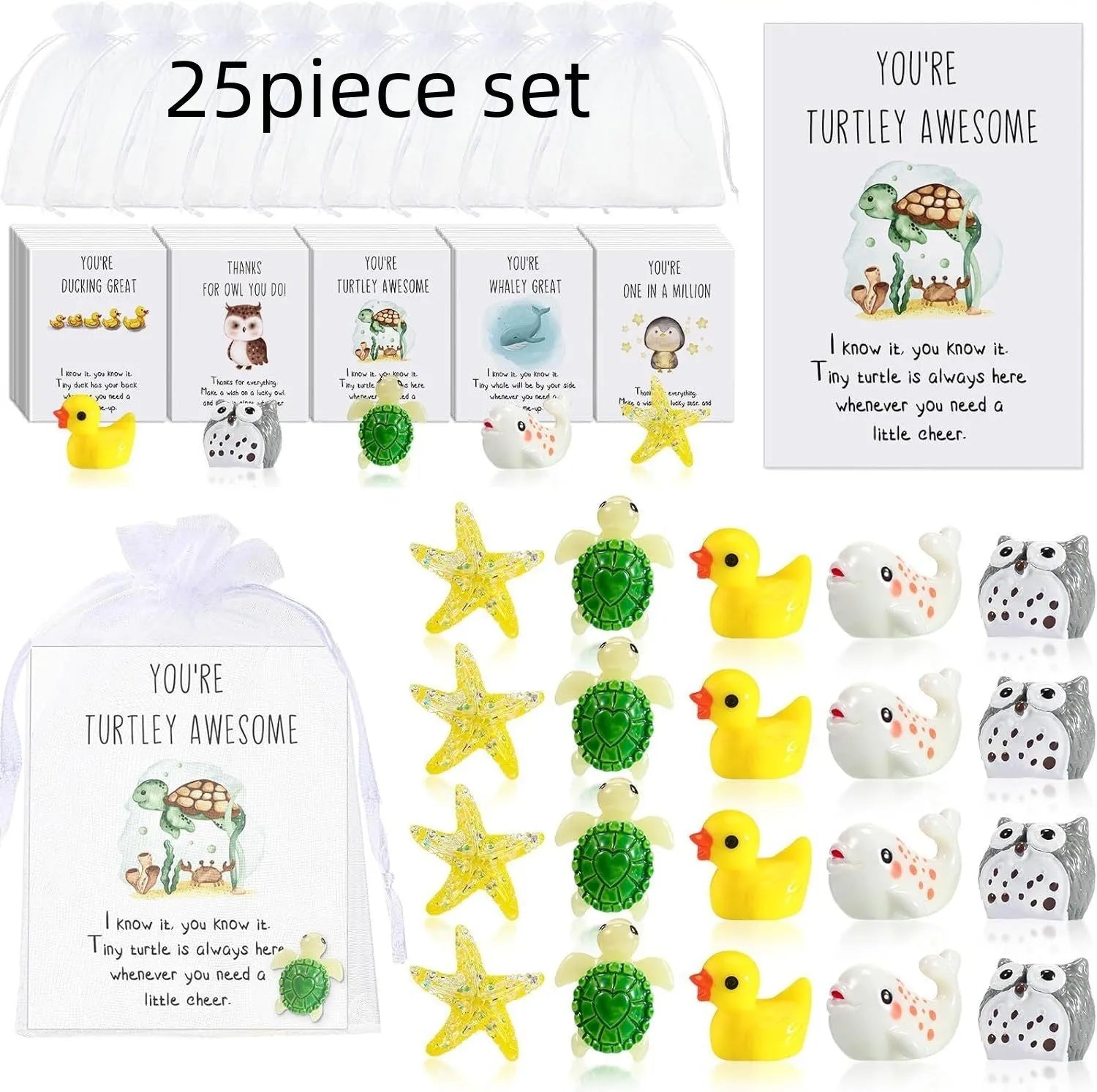 Set of resin memo cards with inspirational pun text and scrape pen texture design