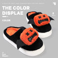 Halloween cartoon pumpkin slippers with small wings, black, non-slip indoor cotton slippers unisex baotou round toe
