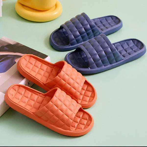 Unisex EVA waterproof non-slip flip-flop home slippers for bathroom use, available in six colours