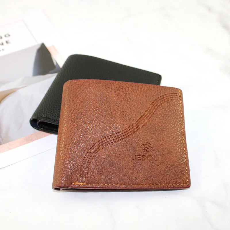 Men's creative packed gift box set with quartz watch, belt, wallet, cufflinks, and pen in black
