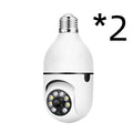 White A6 light bulb surveillance camera with 8GB memory card for indoor and outdoor use