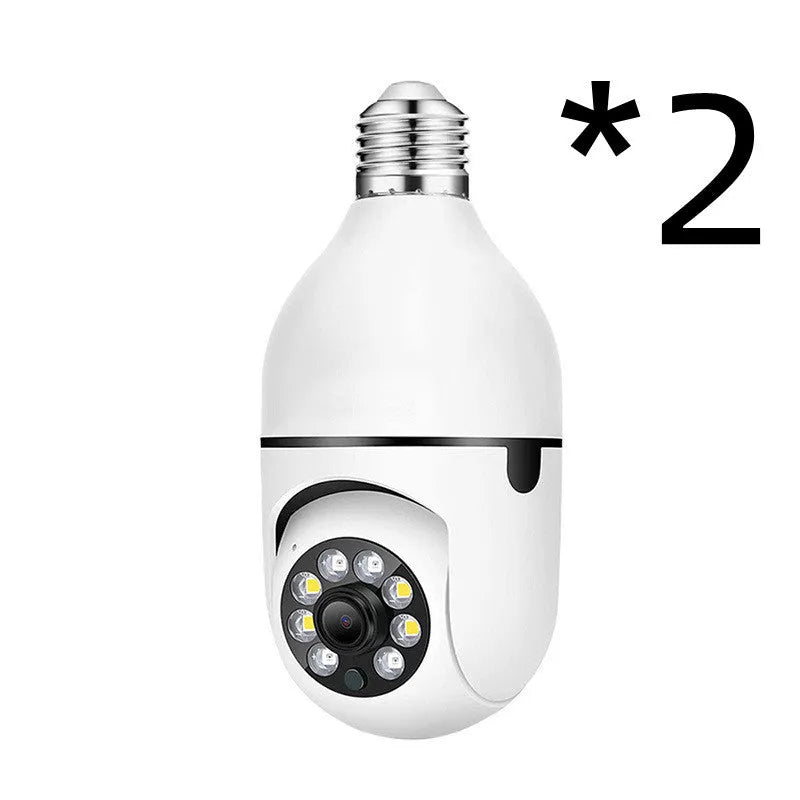 White A6 light bulb surveillance camera with 8GB memory card for indoor and outdoor use