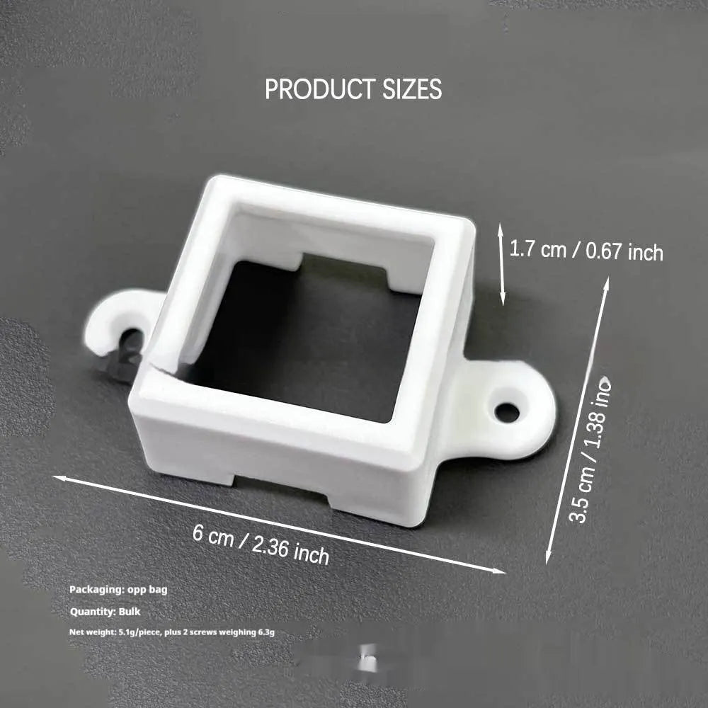White plastic LED light protective lampshade and diffuser cover measuring 1.7cm by 6cm.