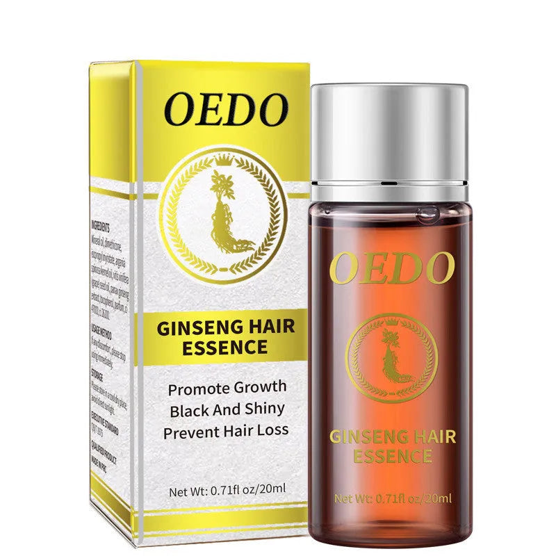 Women's hair care essential oil 20ml moisturising in colour box packaging with ingredients list
